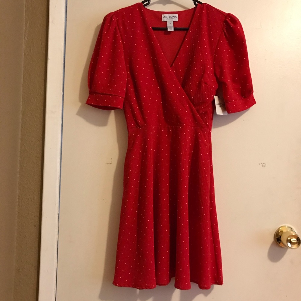 NWT Red Dress with Polka Dots